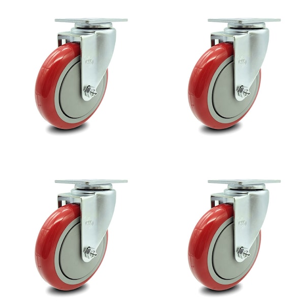 Cambro 60008 41021 Ultra Pan Carriers Service Cart Caster Replacement Set-SCC